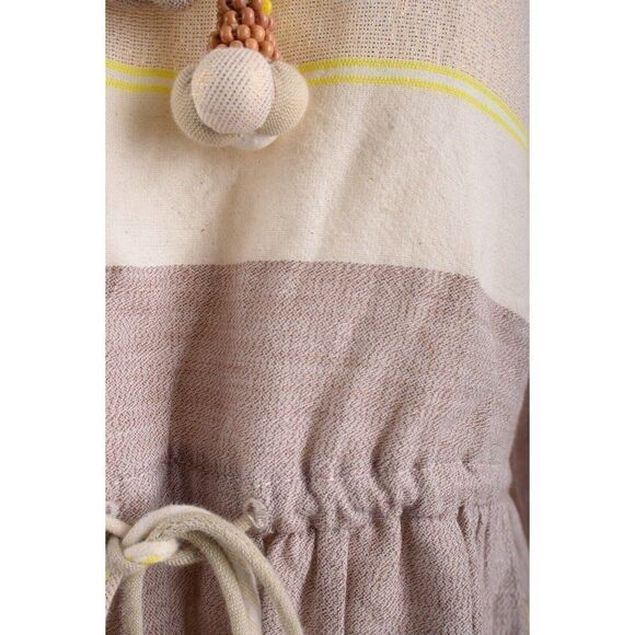 Hemant & Nandita Womens Mana Dress S Embroidered Striped Boho Chic India NWT - Picture 5 of 7